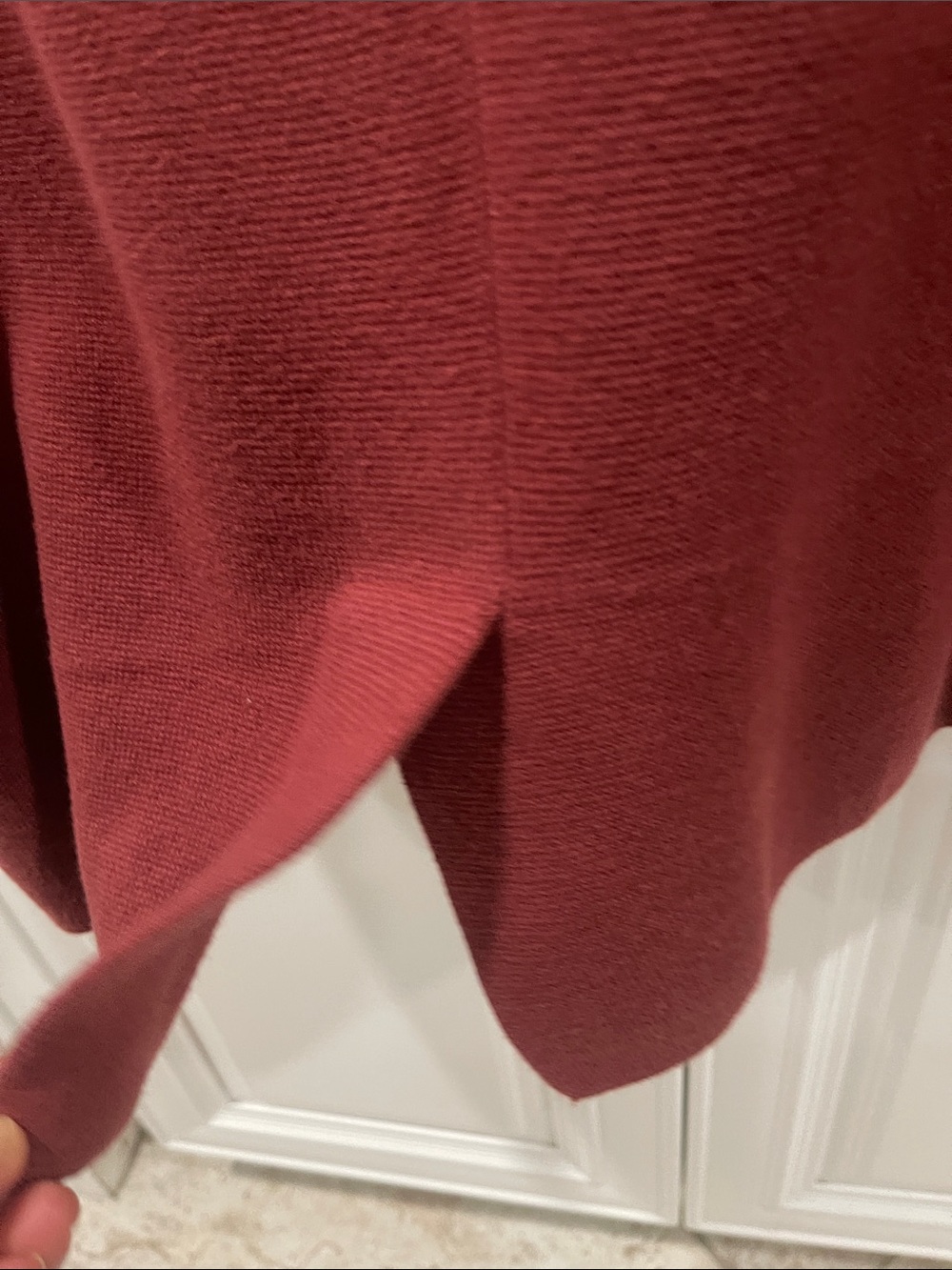 J. Crew Factory Rust Red Knit open front Blazer Jacket Cardigan two button sz M - Picture 8 of 10